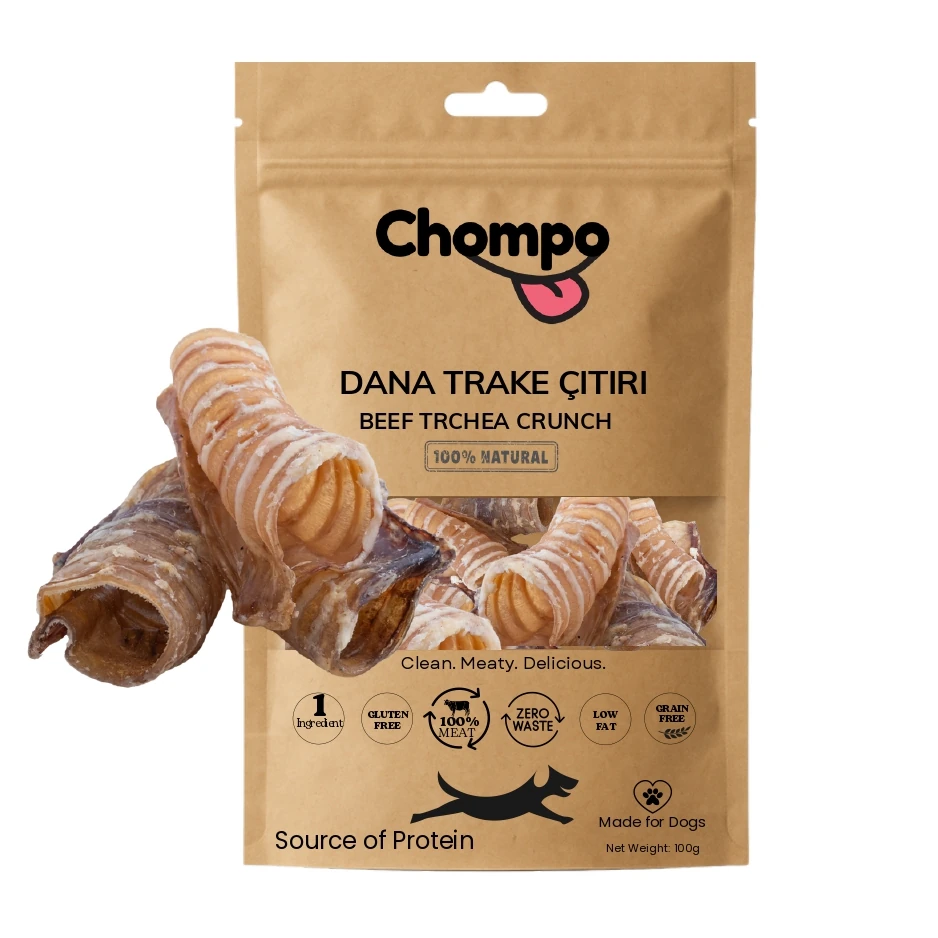 [8684990935669] Chompo Kurutulmuş Dana Trake Köpek Ödül Maması (1 Adet)