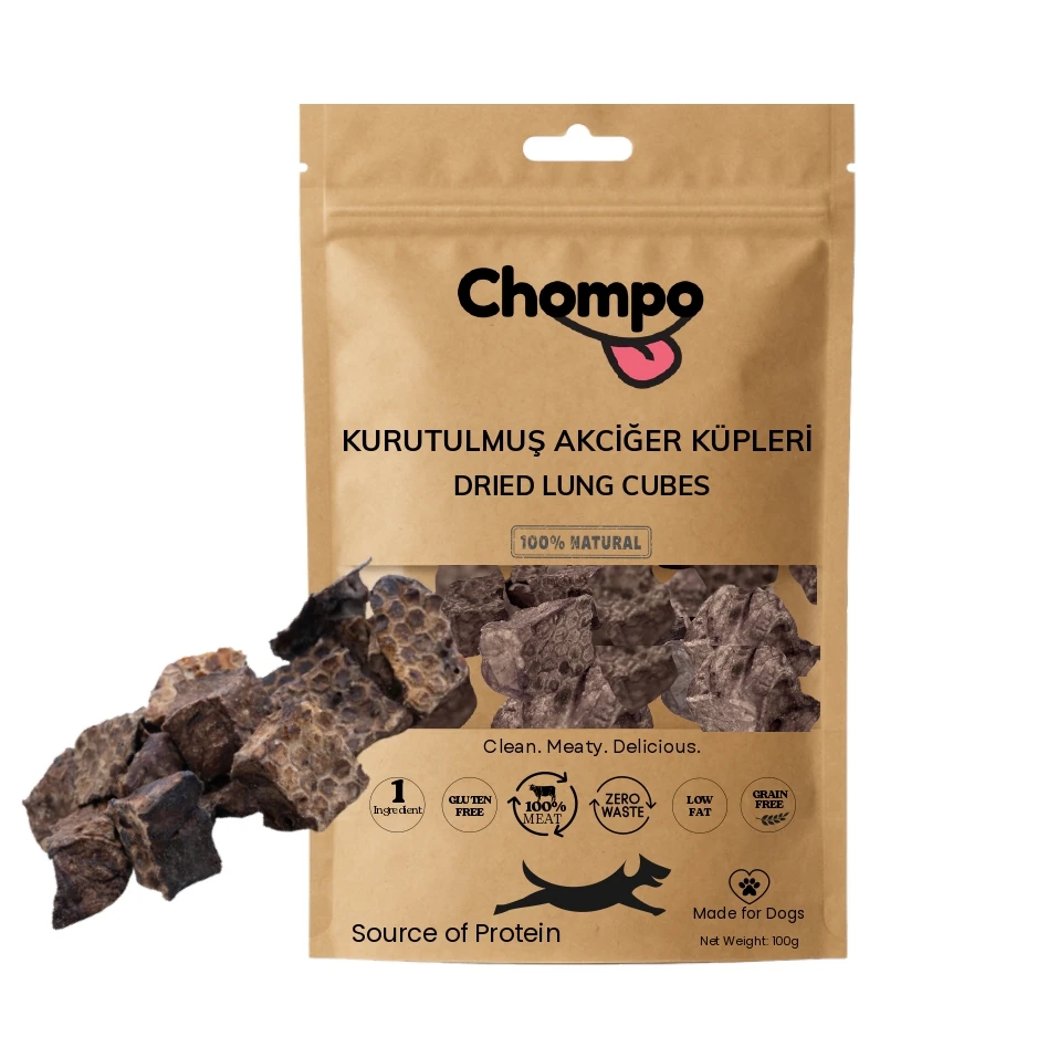 [8684990935614] Chompo Kurutulmuş Ciğer Küpleri Köpek Ödül Maması (1 Adet)