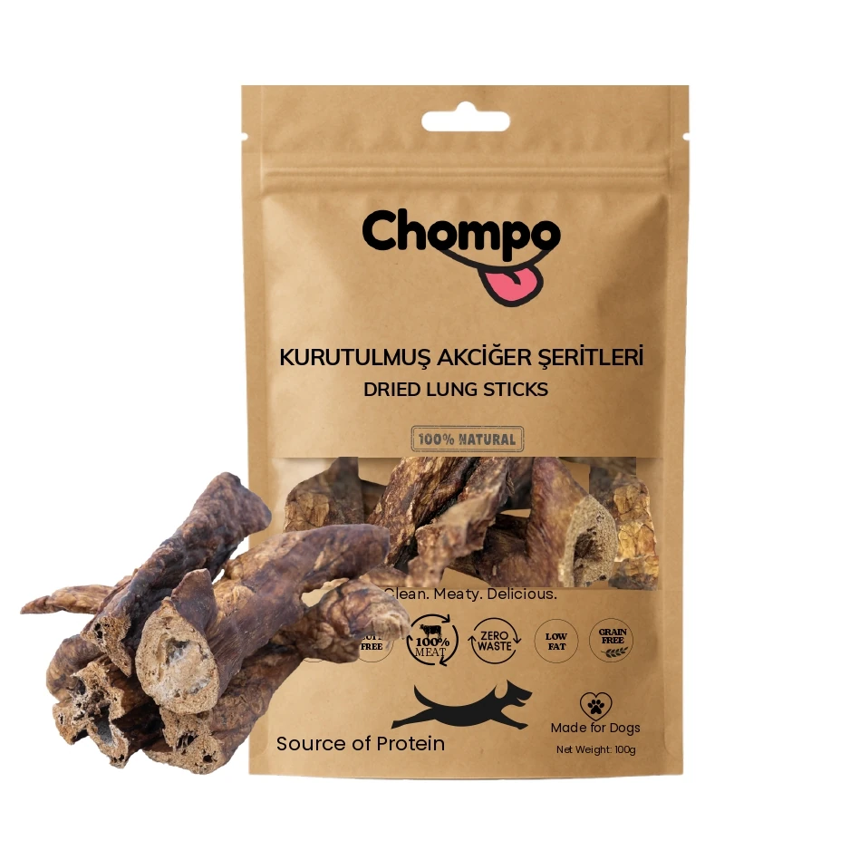 [8684990935621] Chompo Kurutulmuş Ciğer Şeritleri Köpek Ödül Maması (1 Adet)