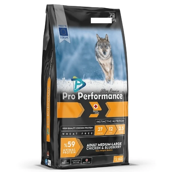 [PET.PPD6008] Pro Performance Tavuk Etli ve Yaban Mersinli Orta ve Büyük Irk Yetişkin Köpek Maması