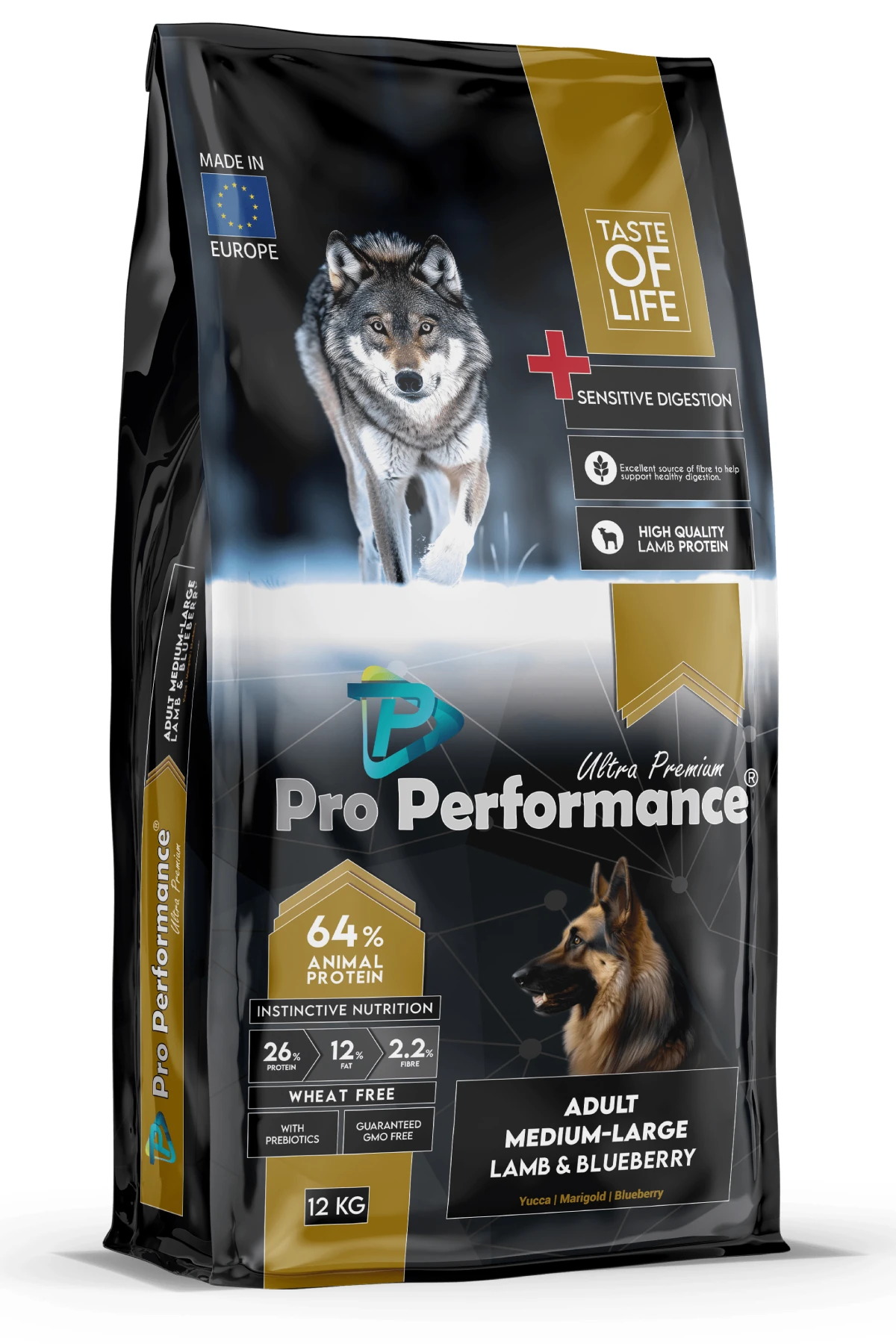 [PET.PPD6003] Pro Performance Kuzu Etli ve Yaban Mersinli Orta ve Büyük Irk Yetişkin Köpek Maması