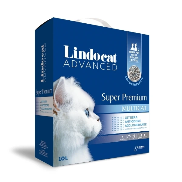 [246-803691] Lindocat Super Premium Multicat Bikarbonatlı Koku Önleyici Extra Güçlü Topaklanan Kedi Kumu (1 Adet, İnce Taneli)