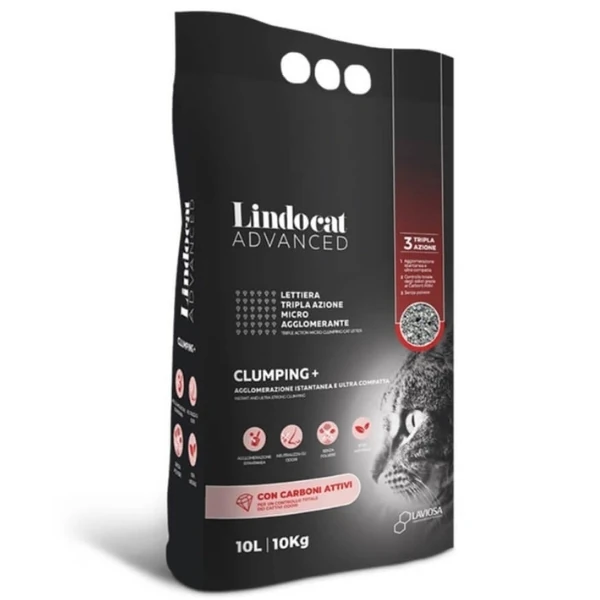 [246-803680] Lindocat Advanced Aktif Karbonlu Ekstra Güçlü Topaklanan Gri Kedi Kumu (1 Adet)