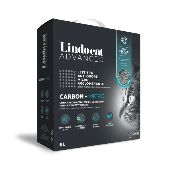 [246-803679] Lindocat Advanced Carbon Aktif Karbonlu Ekstra Topaklanan Kedi Kumu (1 Adet)