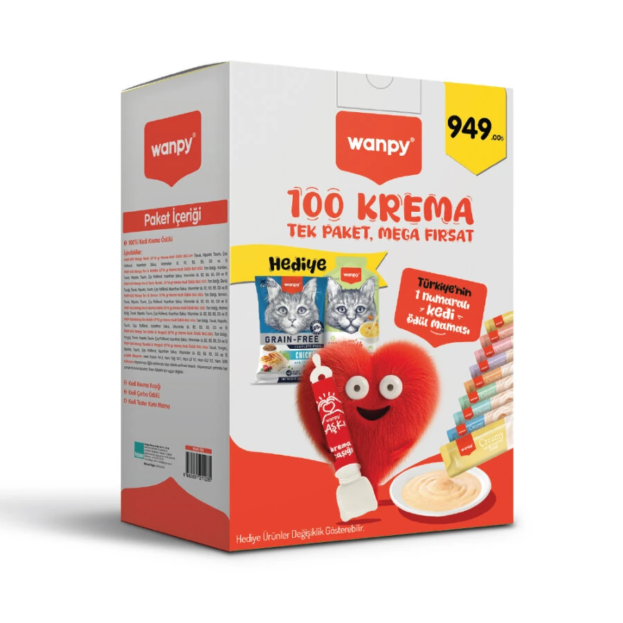 [PAAA-133] Wanpy Karışık Lezzetler Mega Avantaj Paketi Sıvı Kedi Ödül Maması