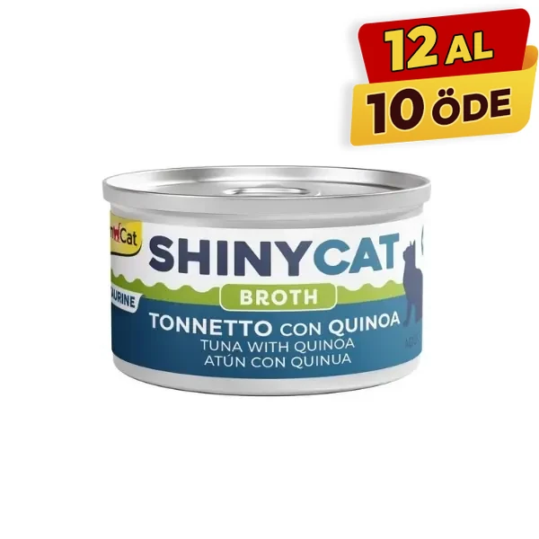[4002064416885] Gimcat Shinycat Broth Sos İçinde Ton Balıklı ve Kinoalı Konserve Kedi Maması (1 Adet)