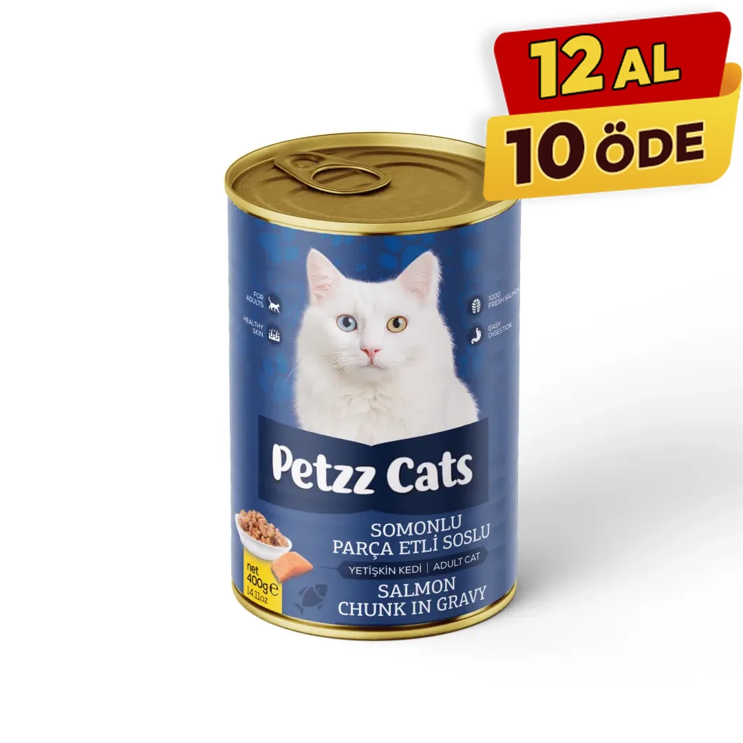 [PZZ.50.402] PetzzCats Somonlu Yetişkin Kedi Konservesi (1 Adet)