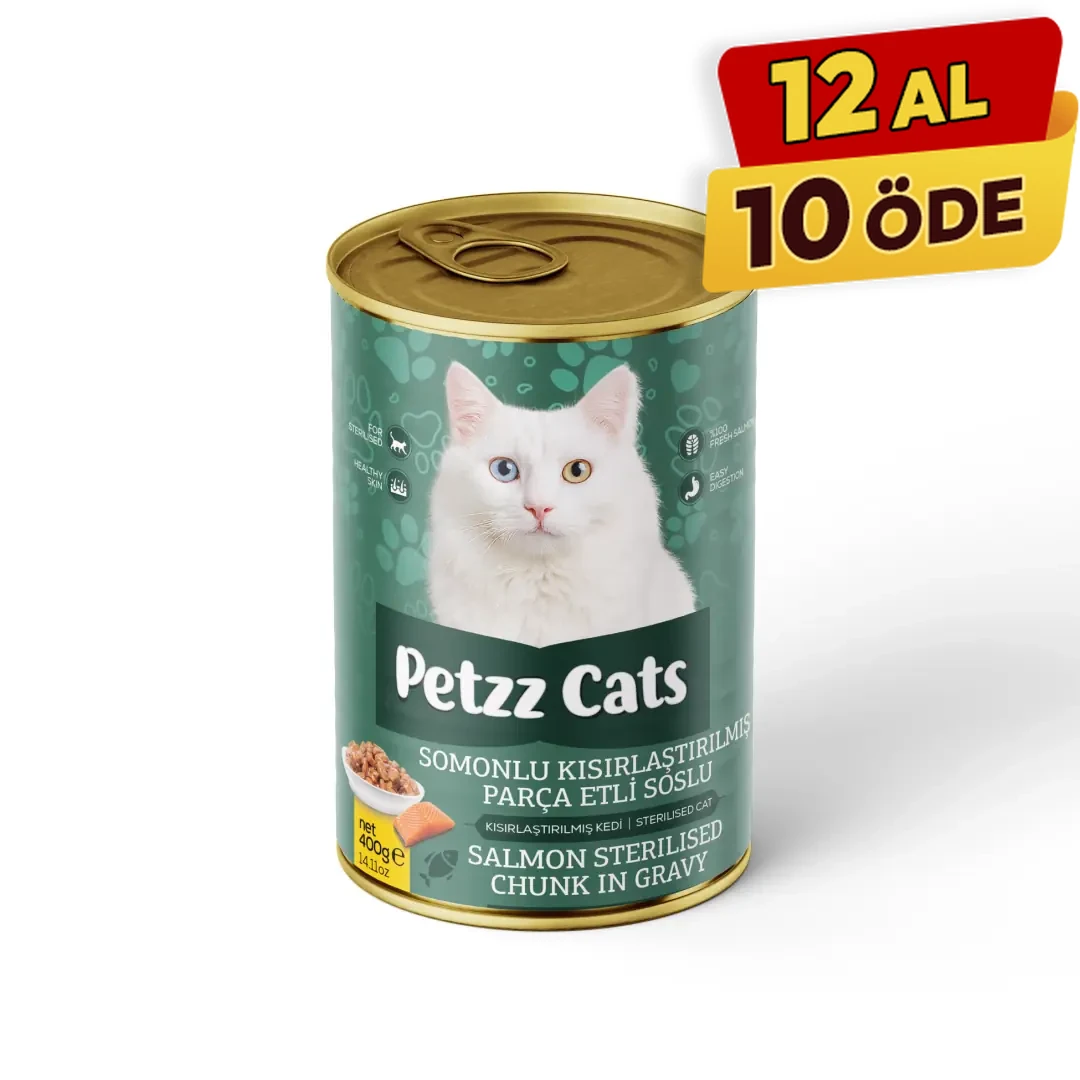 [PZZ.50.502] PetzzCats Somonlu Kısırlaştırılmış Kedi Konservesi (1 Adet)
