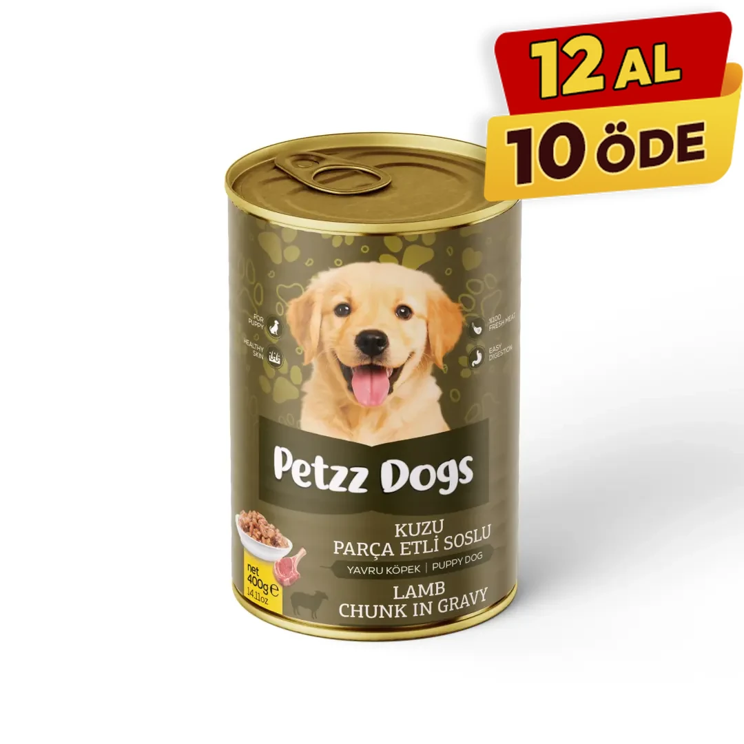 [PZZ.60.102] PetzzDogs Kuzu Etli Yavru Köpek Konservesi (1 Adet)