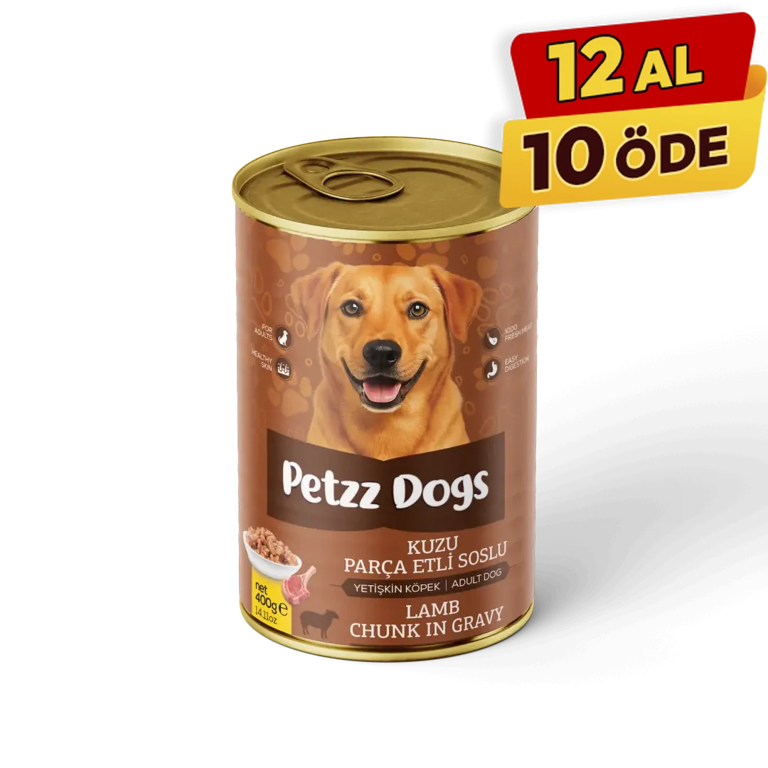 [PZZ.60.802] PetzzDogs Kuzu Etli Yetişkin Köpek Konservesi (1 Adet)