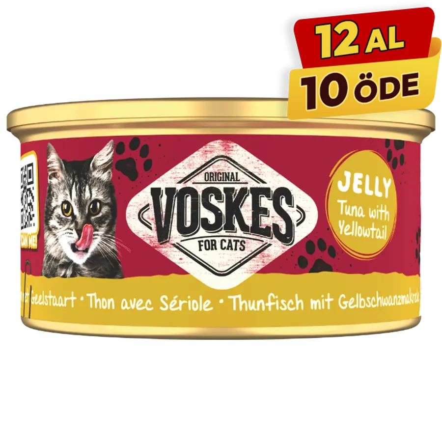[20377] Voskes Ton Balığı ve Sarıkuyruk Yetişkin Konserve Kedi Maması (1 Adet)