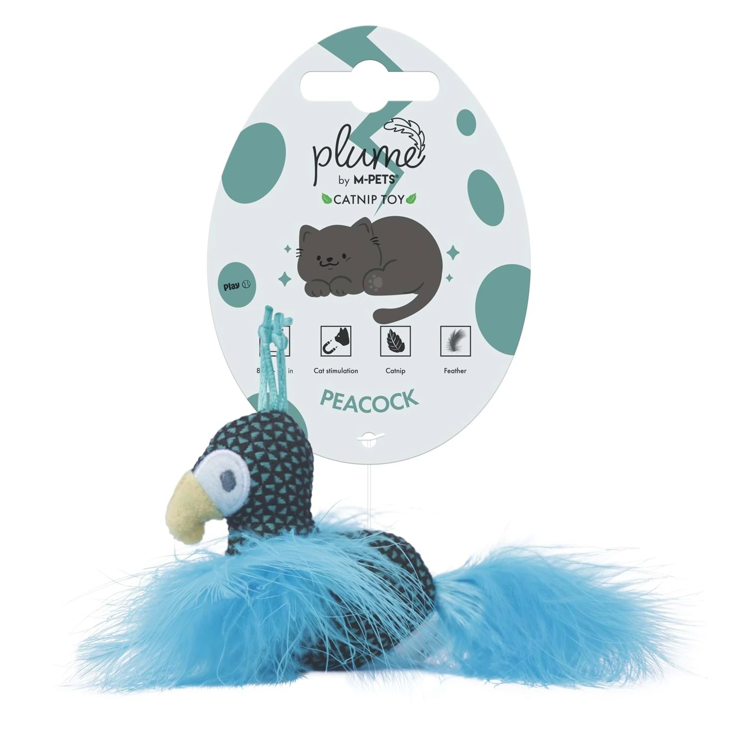 [20647199] M-Pets Plume Peaock Catnipli Kedi Oyuncağı