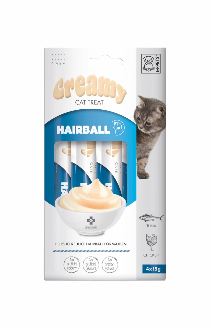 M-Pets Ton Balıklı ve Tavuklu Tüy Yumağı Önleyici Sıvı Kedi Ödül Maması