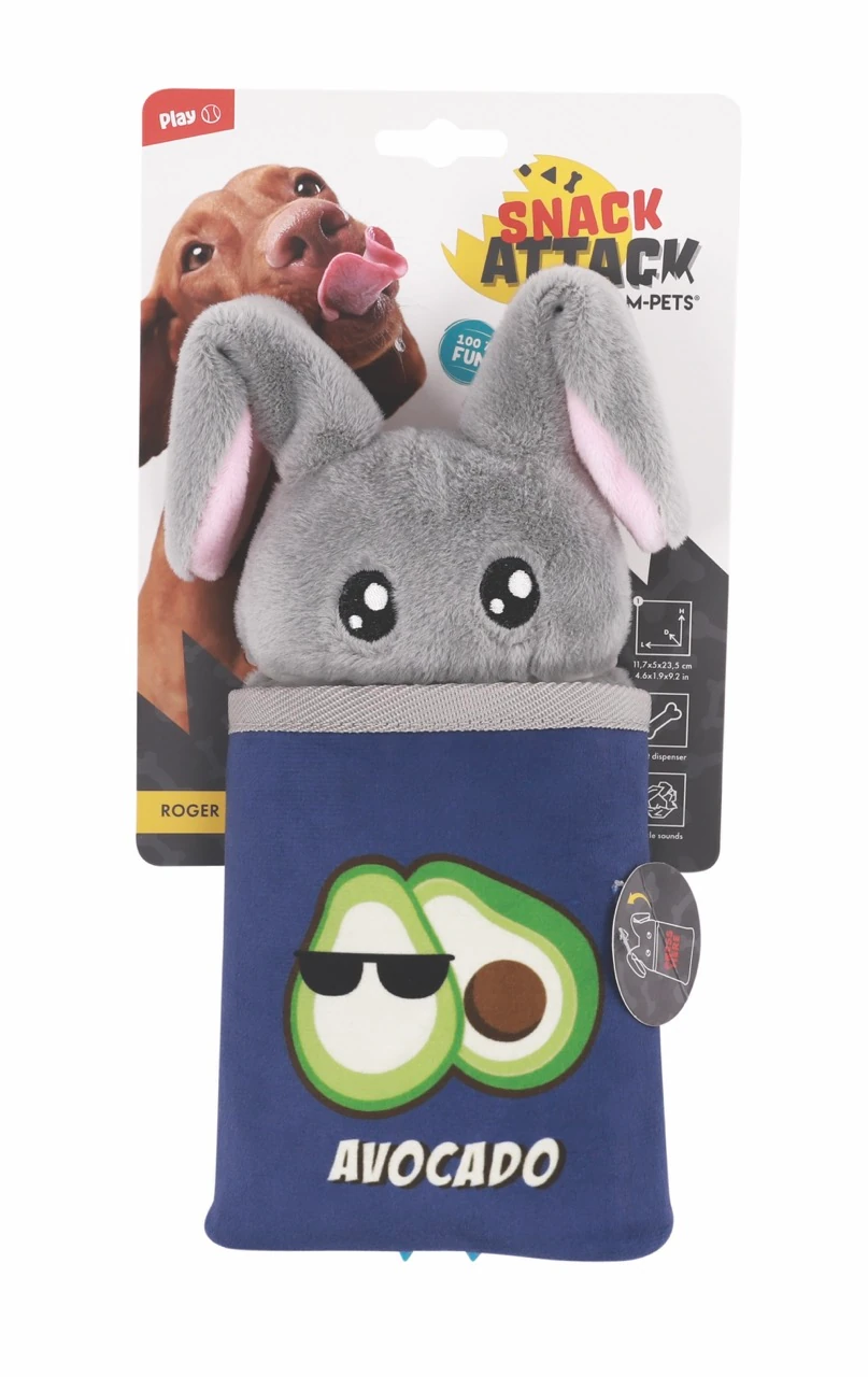 M-Pets Roger Snack Attack Ödül Hazneli Peluş Köpek Oyuncağı