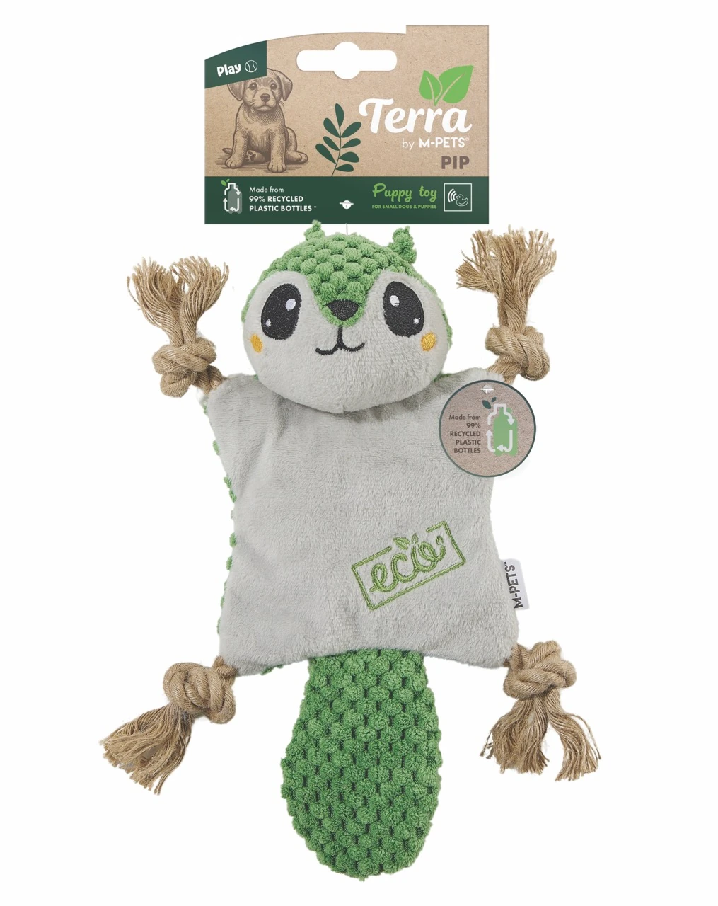 [10661299] M-Pets Terra Eco Pip Peluş Yavru Köpek Oyuncağı