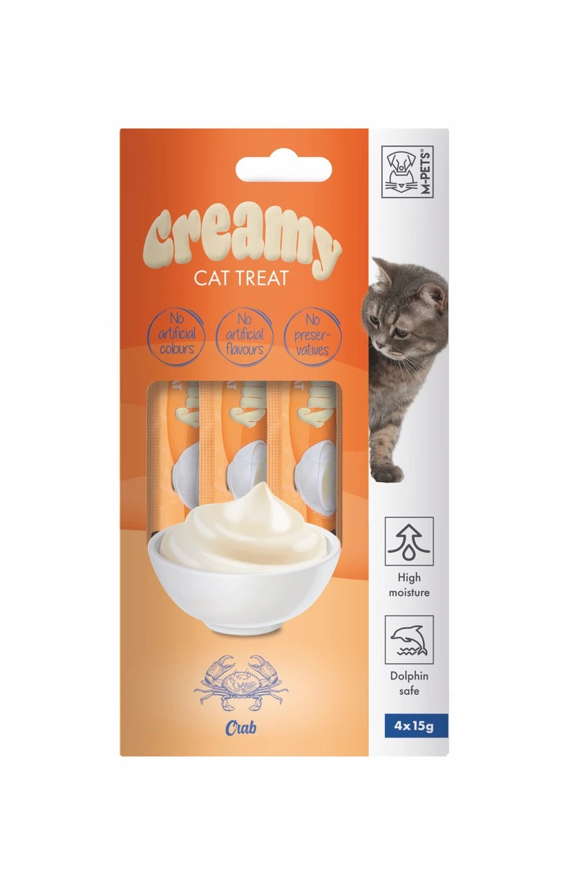 [19039099] M-Pets Creamy Yengeçli Sıvı Kedi Ödül Maması (4x15 Gr, 1 Adet)
