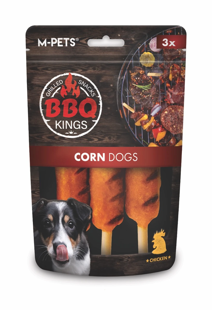 [19041399] M-Pets Bbq Kings Corn Dogs Tavuklu Köpek Ödül Maması (1 Adet)