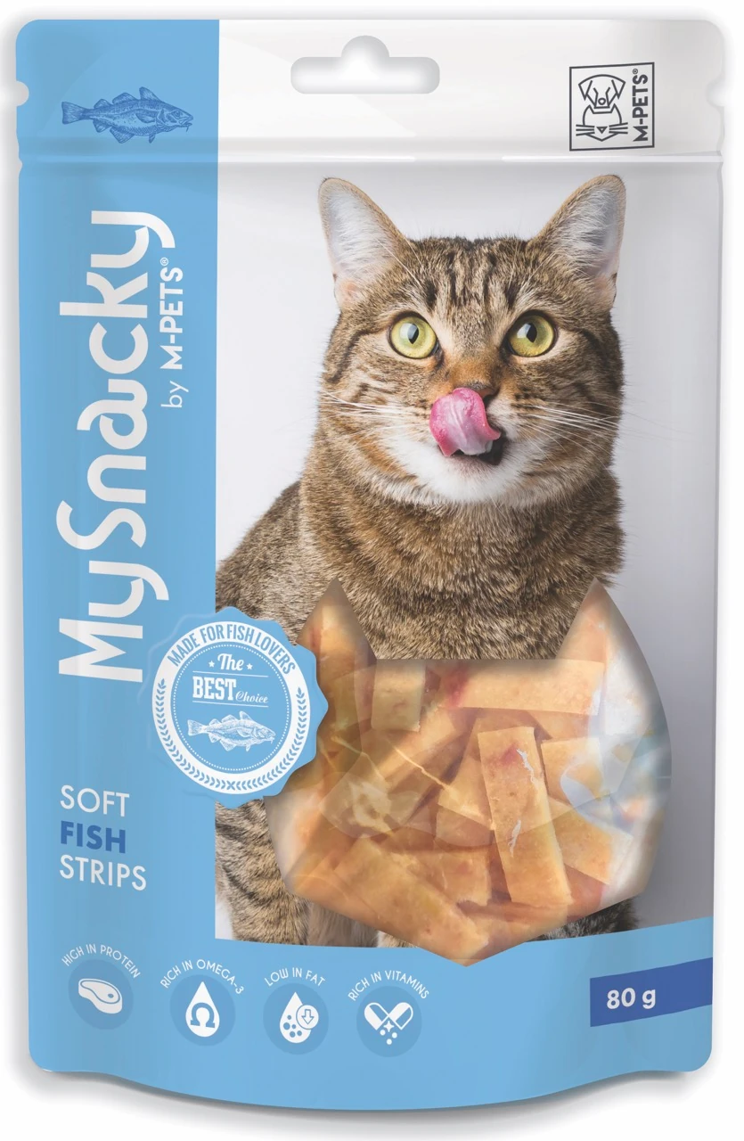 [29010315] M-Pets My Snacky Balıklı Şerit Kedi Ödül Maması (1 Adet)