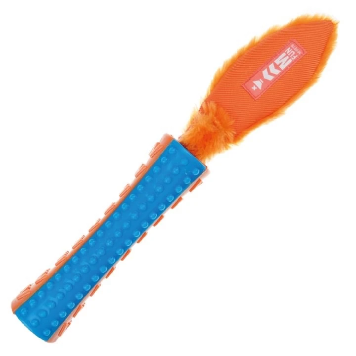 [10630599] M-Pets Funsty Sesli Kauçuk Köpek Oyuncağı Turuncu/Mavi