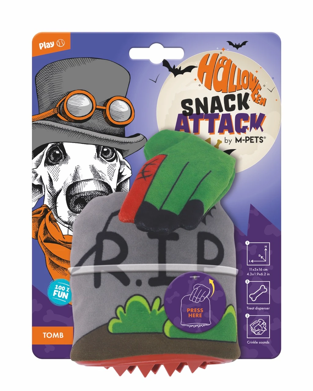 [10659099] M-Pets Halloween Rip Ödül Hazneli Köpek Oyuncağı