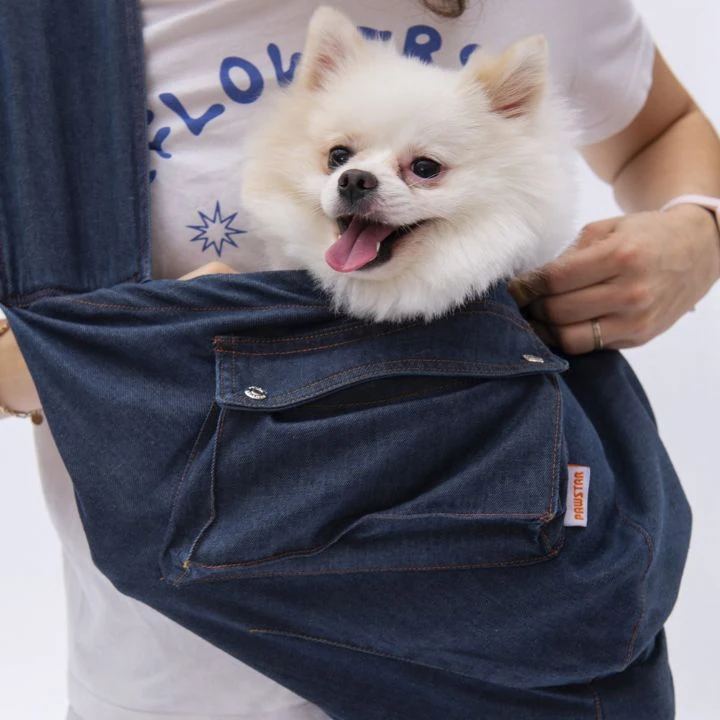 [8683642031148] Pawstar Denim Crossbody Kedi ve Küçük Irk Köpek Taşıma Çantası