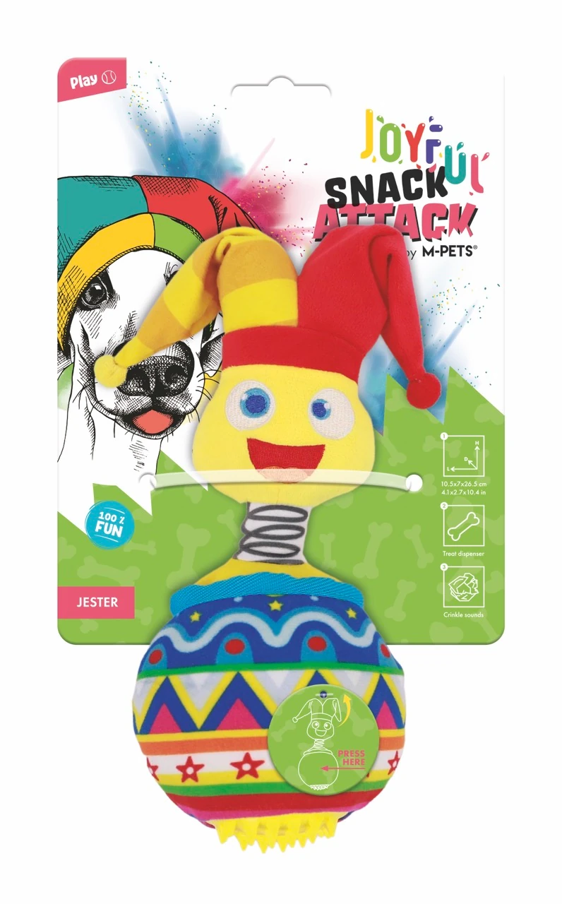 [10659699] M-Pets Joyful Jester Ödül Hazneli Köpek Oyuncağı