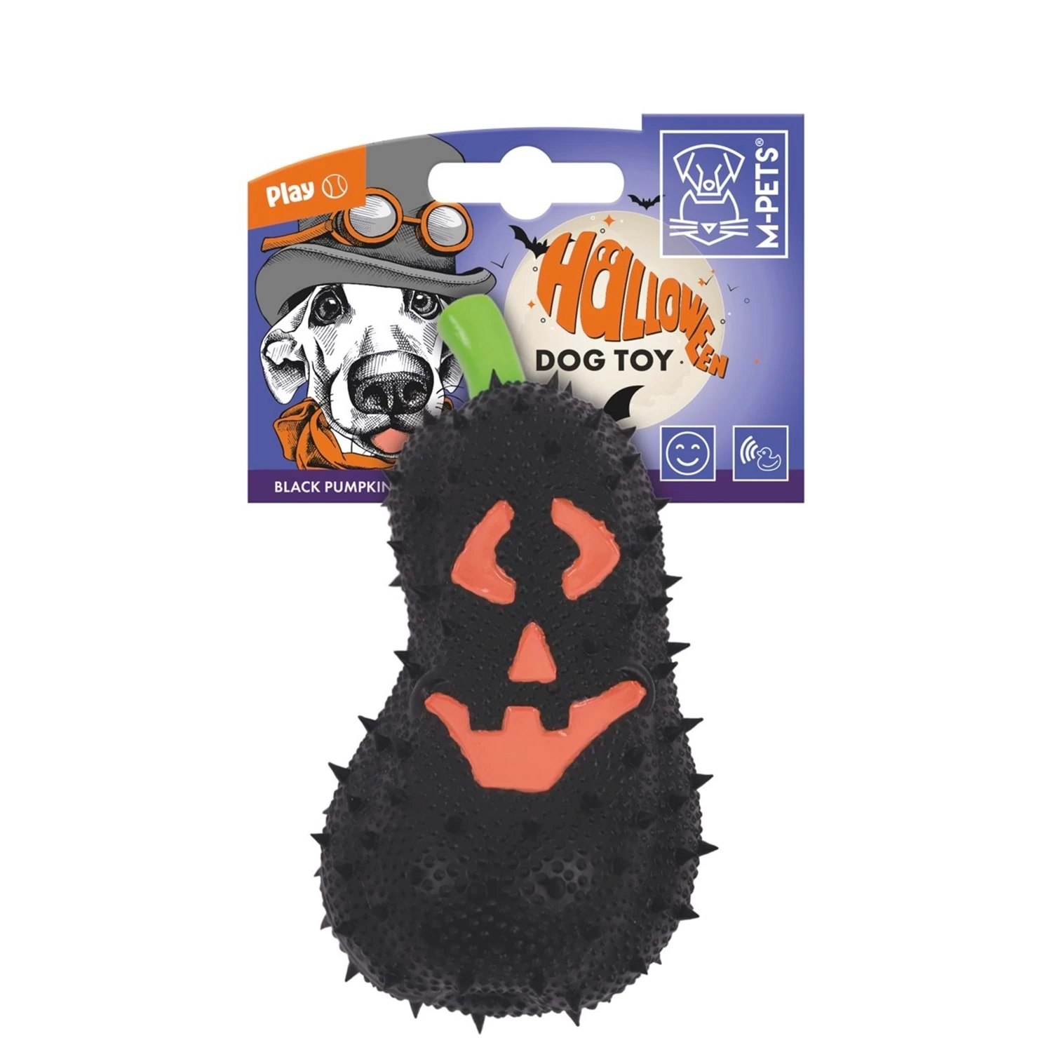 [10664499] M-Pets Halloween Siyah Bal Kabağı Köpek Oyuncağı