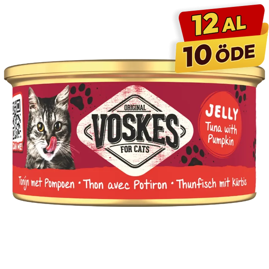 Voskes Ton Balığı ve Balkabağı Yetişkin Konserve Kedi Maması
