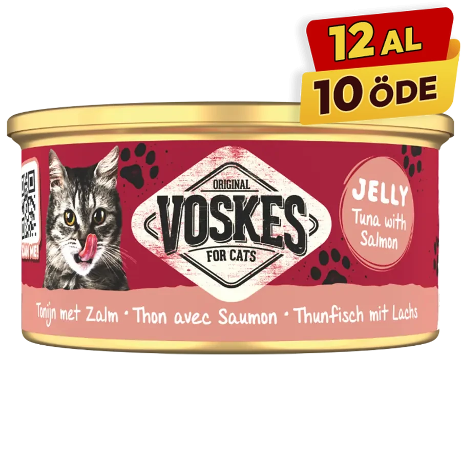 [20383] Voskes Ton Balığı ve Somon Yetişkin Konserve Kedi Maması (1 Adet)