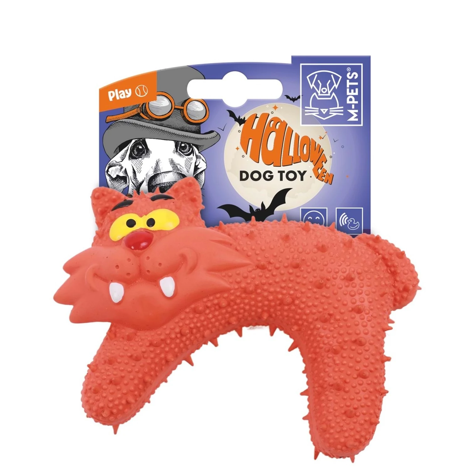[10664999] M-Pets Halloween Vampir Kedi Kauçuk Köpek Oyuncağı