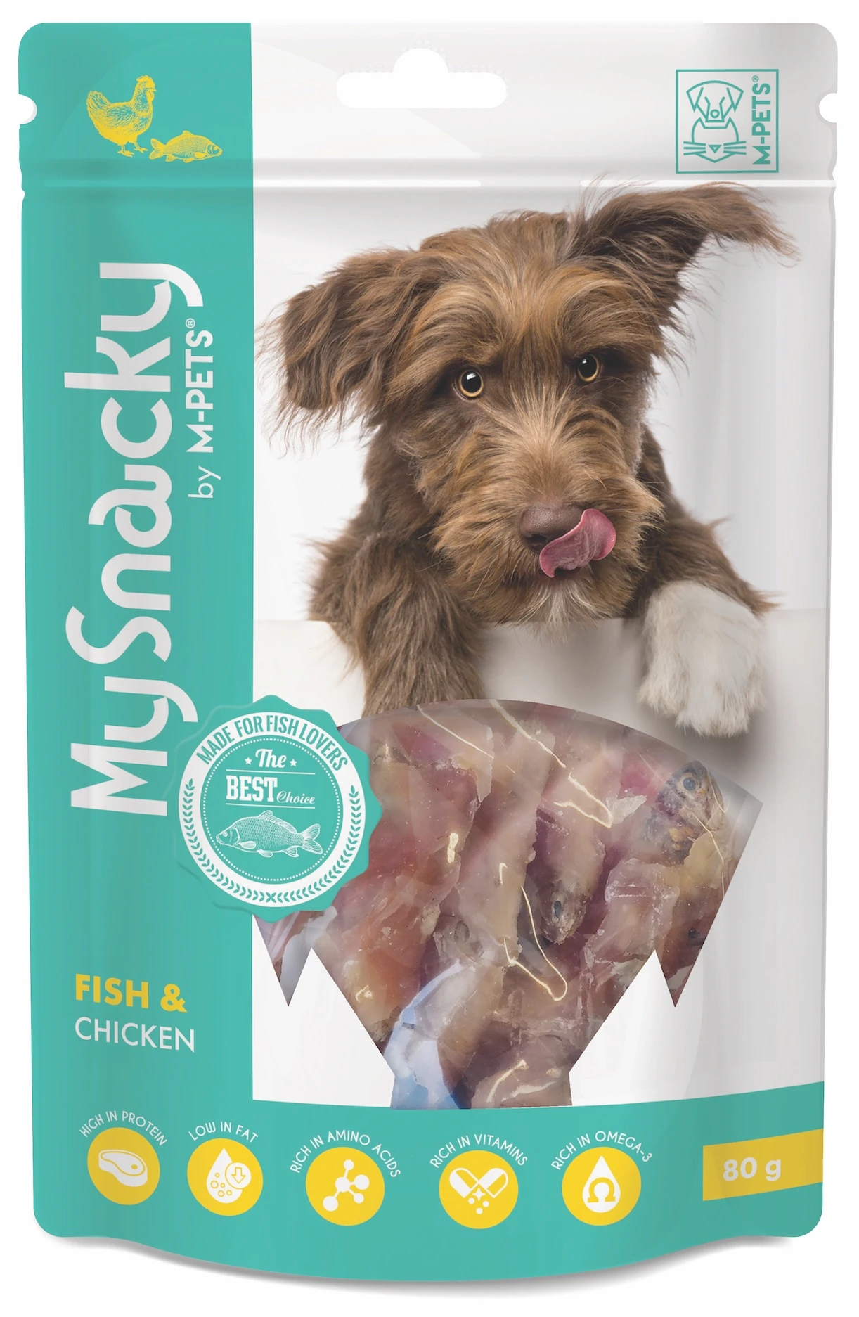 [19010615] M-Pets My Snacky Balıklı ve Tavuklu Köpek Ödül Maması (1 Adet)