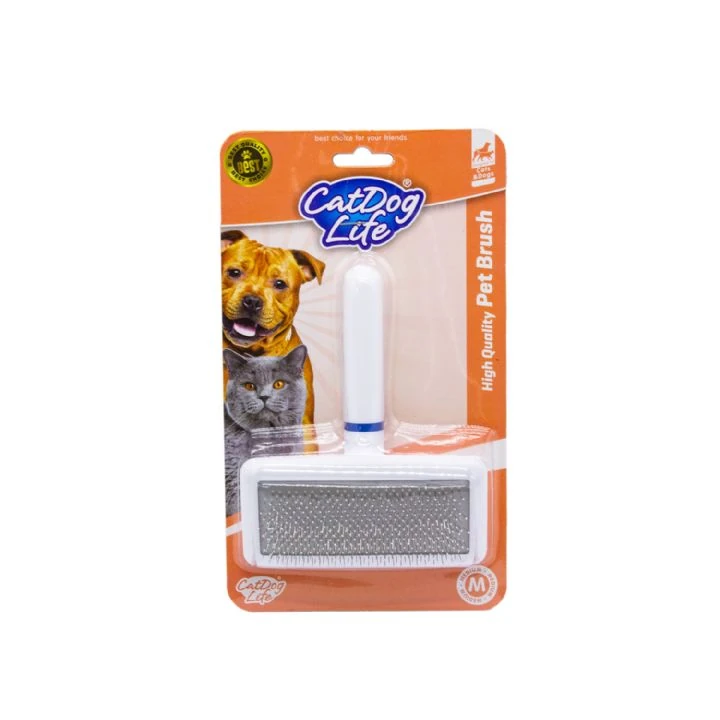 [203721] CatDog Life İnce Telli Kedi ve Köpek Tüy Tarama Fırçası Medium