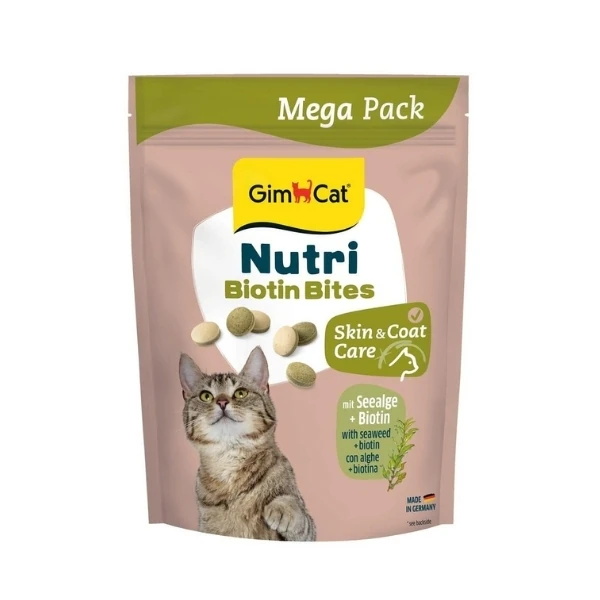 [4002064419701] Gimcat Nutri Biyotinli ve Deniz Yosunlu Tablet Kedi Ödül Maması (1 Adet)