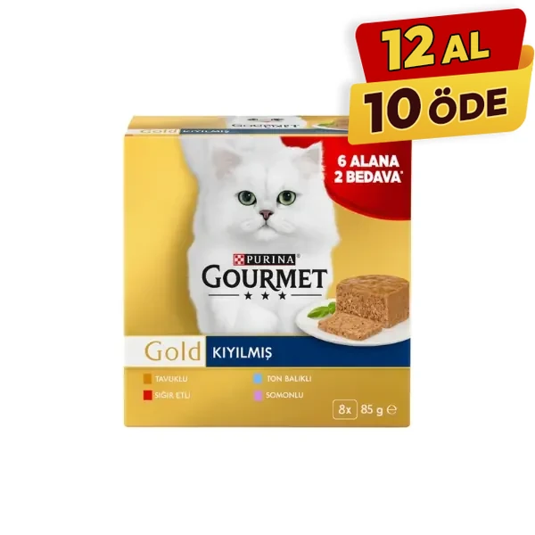 Gourmet Gold Kıyılmış Karışık Lezettler Yetişkin Konserve Kedi Maması