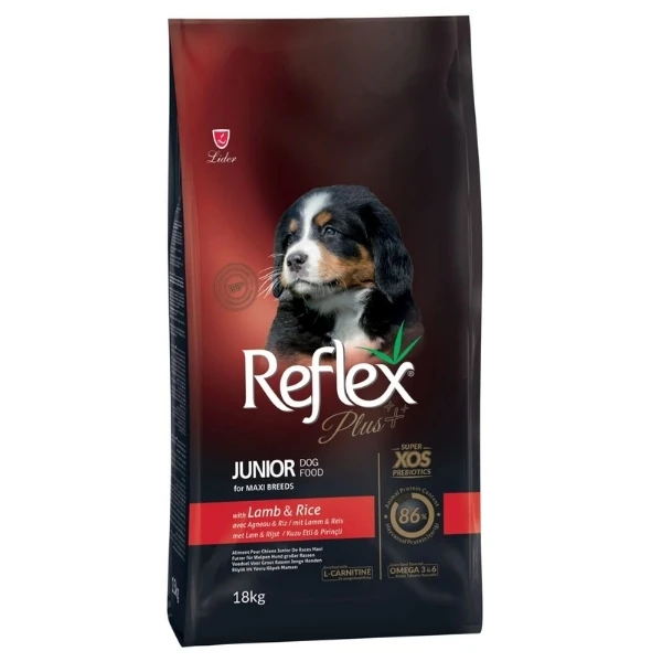 [RFX-210] Reflex Plus Junior Kuzu Etli ve Pirinçli Büyük Irk Yavru Köpek Maması