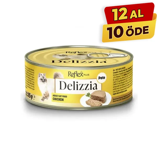 [RFK-180] Reflex Plus Delizzia Kıyılmış Tavuklu Yetişkin Konserve Kedi Maması (1 Adet)