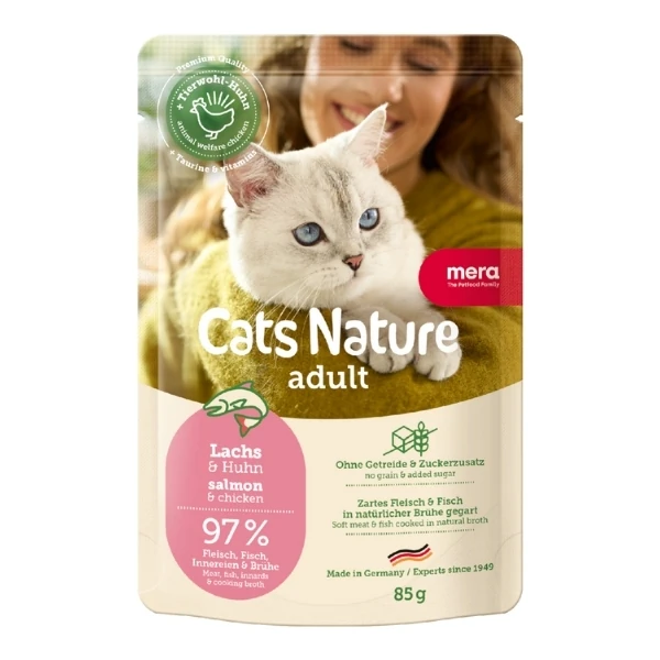 [4025877275012] Mera Cats Nature Somonlu Pouch Yetişkin Konserve Kedi Maması (1 Adet)