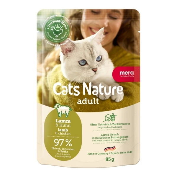 [4025877272011] Mera Cats Nature Kuzulu Pouch Yetişkin Konserve Kedi Maması (1 Adet)