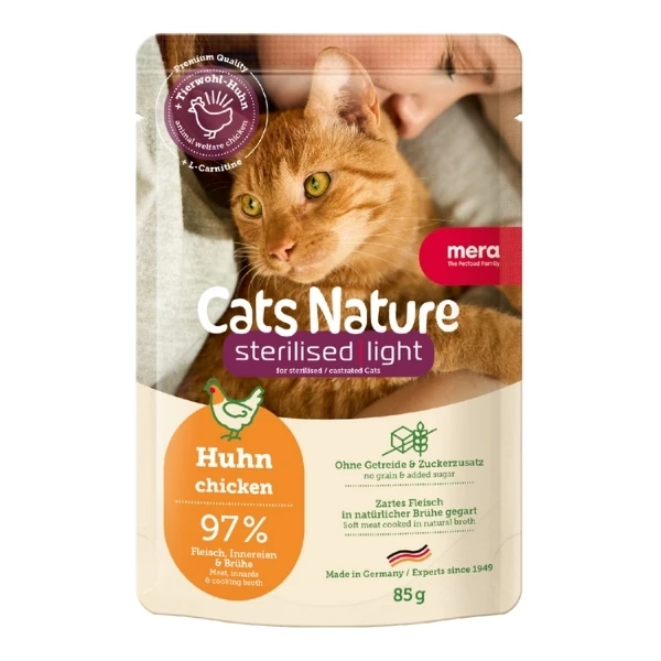 [4025877279010] Mera Cats Nature Sterilised Tavuklu Pouch Kısırlaştırılmış Konserve Kedi Maması (1 Adet)
