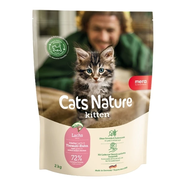 [4025877247309] Mera Cats Nature Kitten Somonlu Anne ve Yavru Kedi Maması
