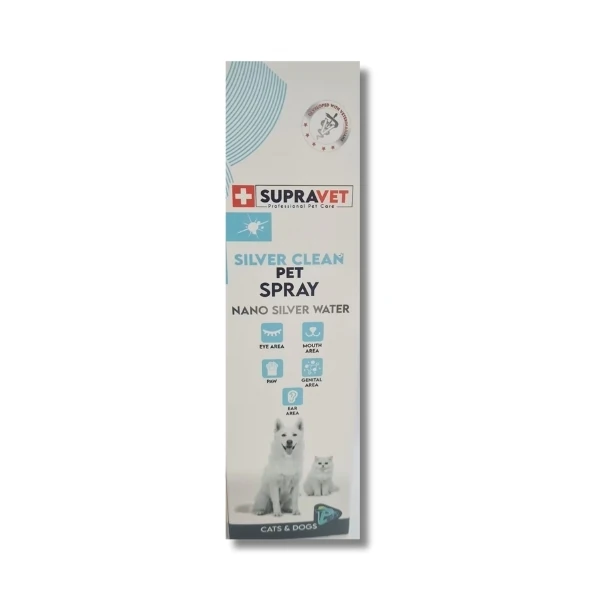 [S.SPR.331479] Supravet Silver Clean Nano Gümüş Suyu Çok Amaçlı Kedi ve Köpek Deri Bakım Spreyi