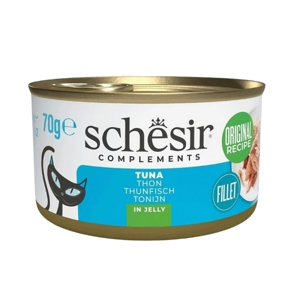 [230-21121803] Schesir Tamamlayıcı Jöle İçinde Ton Balıklı Yetişkin Konserve Kedi Maması (1 Adet)