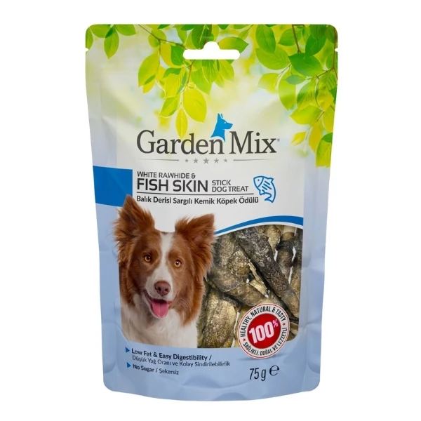 Garden Mix Balık Derisi Sargılı Kemik Köpek Ödülü