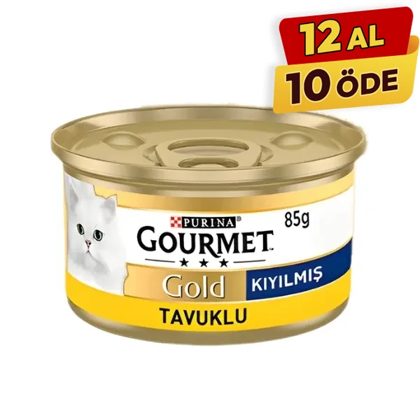 [12923022] Gourmet Gold Kıyılmış Tavuk Etli Yetişkin Konserve Kedi Maması (1 Adet)