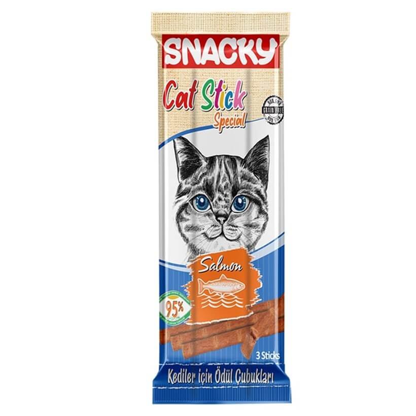 [SNCS-003] Snacky Stick Special Somonlu Tahılsız Çubuk Kedi Ödül Maması (1 Adet)