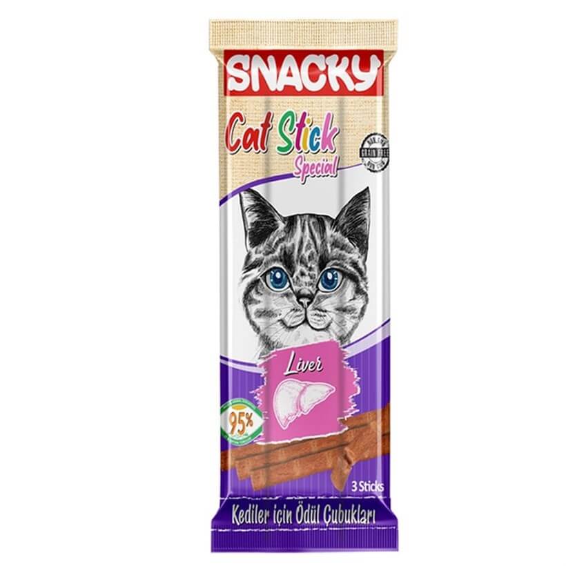 [SNCS-004] Snacky Stick Special Ciğerli Tahılsız Çubuk Kedi Ödül Maması (1 Adet)