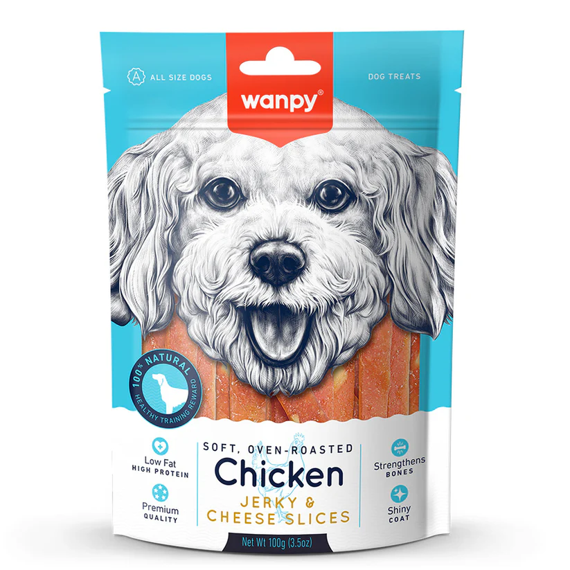Wanpy Tavuklu ve Peynir Dilimli Yumuşak Köpek Ödül Maması