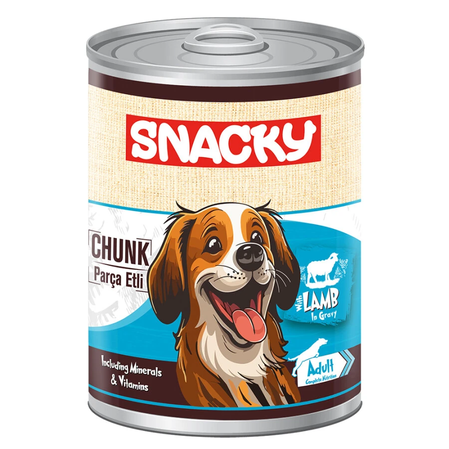 [SNCK-020] Snacky Sos İçinde Kuzulu Parça Etli Yetişkin Konserve Köpek Maması (1 Adet)