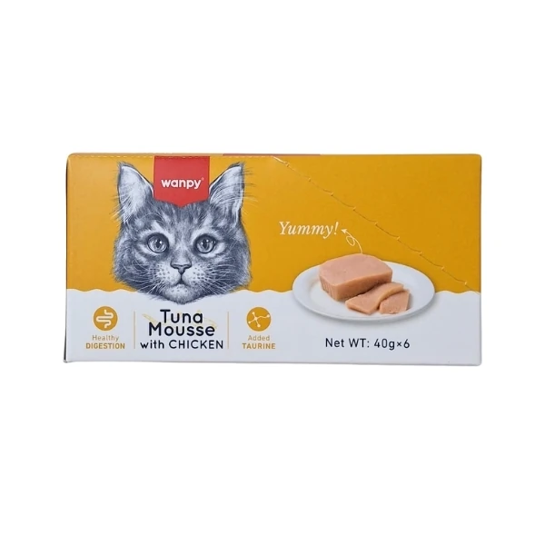 Wanpy Ton Balıklı ve Tavuklu Alutray Yetişkin Konserve Kedi Maması