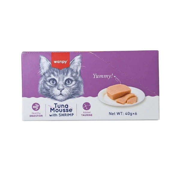 Wanpy Ton Balıklı ve Karidesli Alutray Yetişkin Konserve Kedi Maması